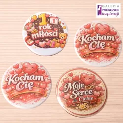 Miłość - przypinka 56 mm