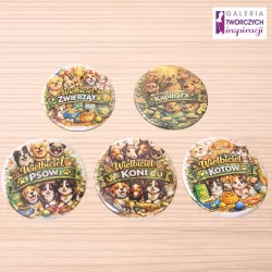 Zwierzęta - przypinka 56 mm