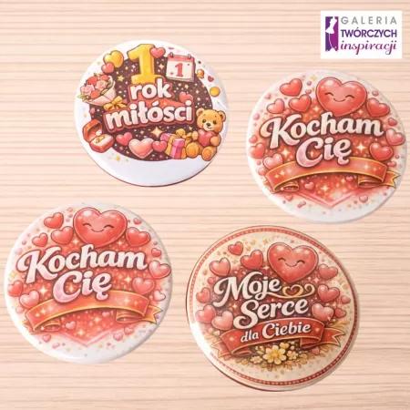 Miłość - przypinka 56 mm