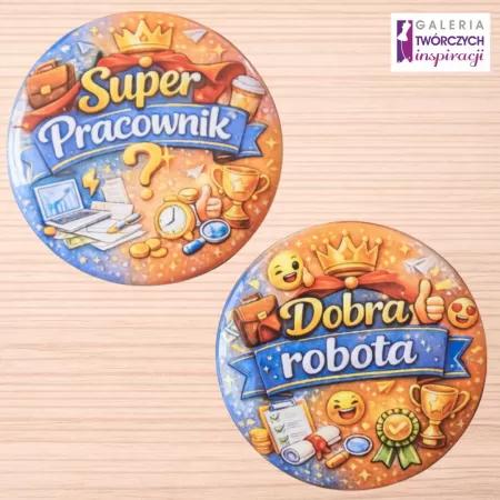 Praca - przypinka 56 mm