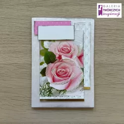 Kartka okolicznościowa z różami – 10,5 x 15 cm