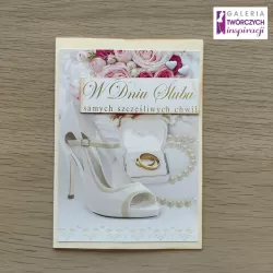 Kartka ślubna „Samych szczęśliwych chwil” - 15 na 10,5 cm