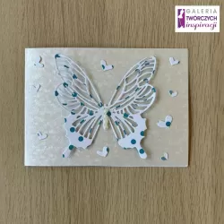 Kartka okolicznościowa „Ażurowy motyl” - 10,5 x 15 cm