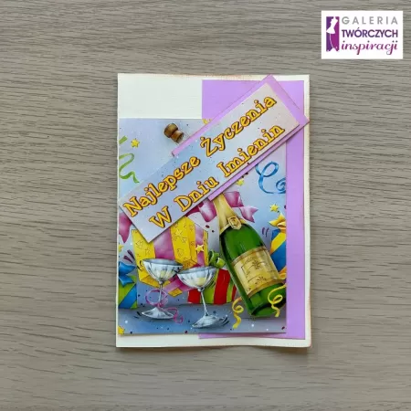 Kartka imieninowa „Najlepsze Życzenia” – 10,5 x 15 cm
