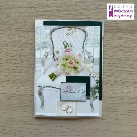 Kartka ślubna „Kochamy Cię” - 15 na 10,5 cm