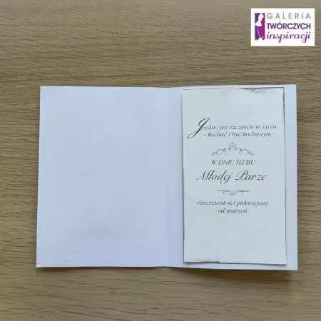 Kartka ślubna „Kochamy Cię” - 15 na 10,5 cm