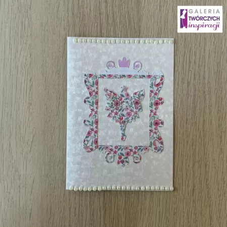 Kartka okolicznościowa „Kwiatowa wróżka” - 15 na 10,5 cm