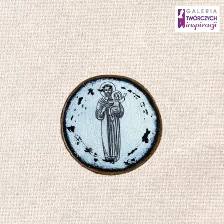 Ozdoba drewniana ,,św. Józef'' - 8,5 x 8,5 cm