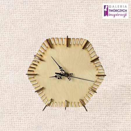 Drewniany zegar - 21 x 26